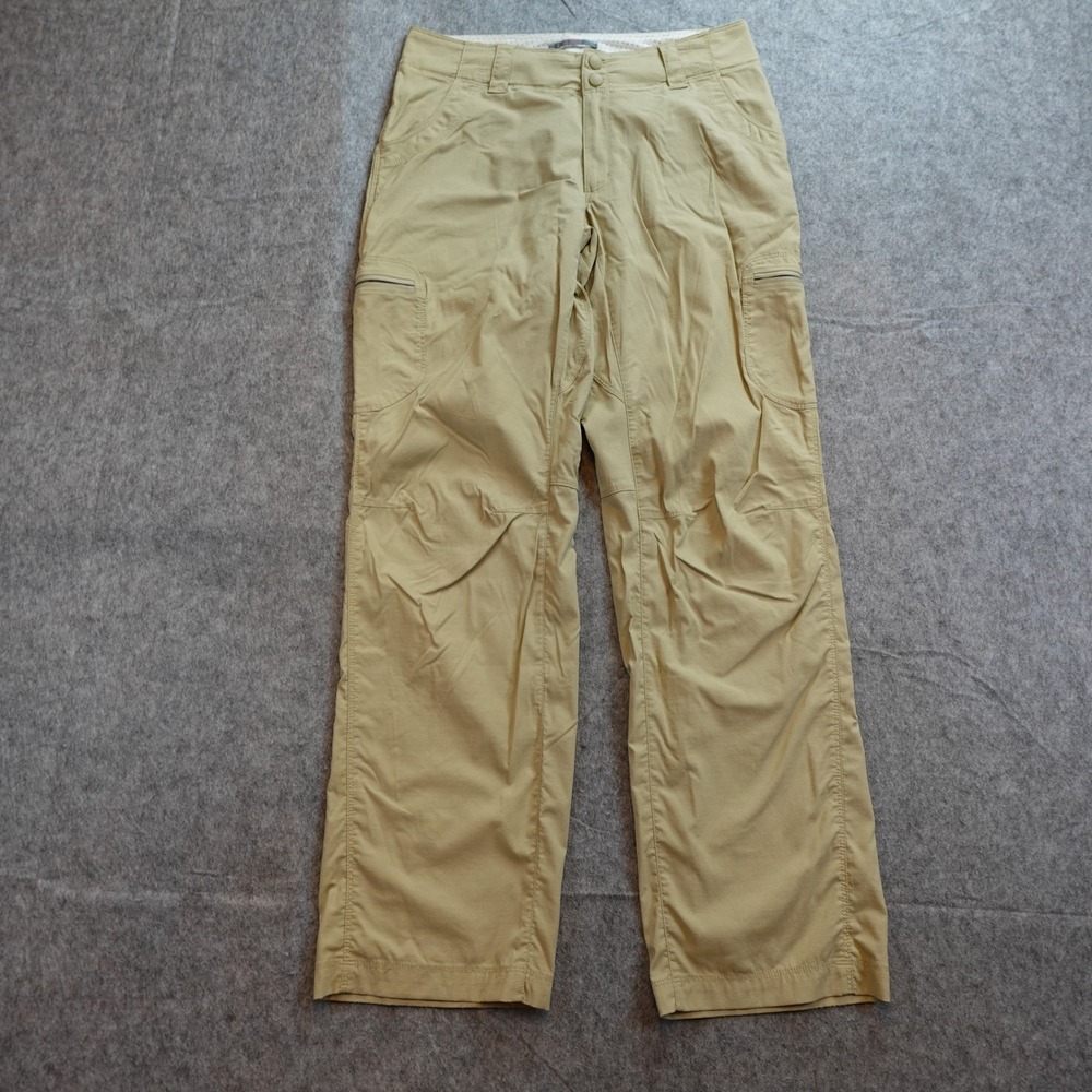 LL Bean Pants Womens 4 Khaki Tan Vista Trekking Mid Rise Straight Leg Ripstop